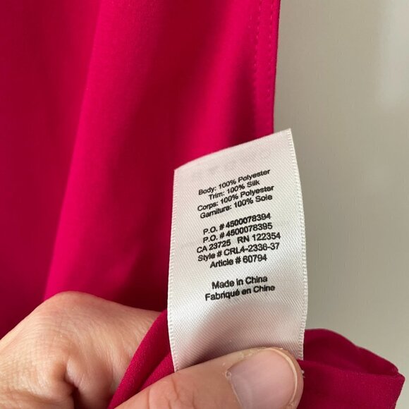 Aritzia Wilfred Sevres Tank Top Sleeveless Zip-Back Closure Casual Red PinkSmall - Picture 7 of 7